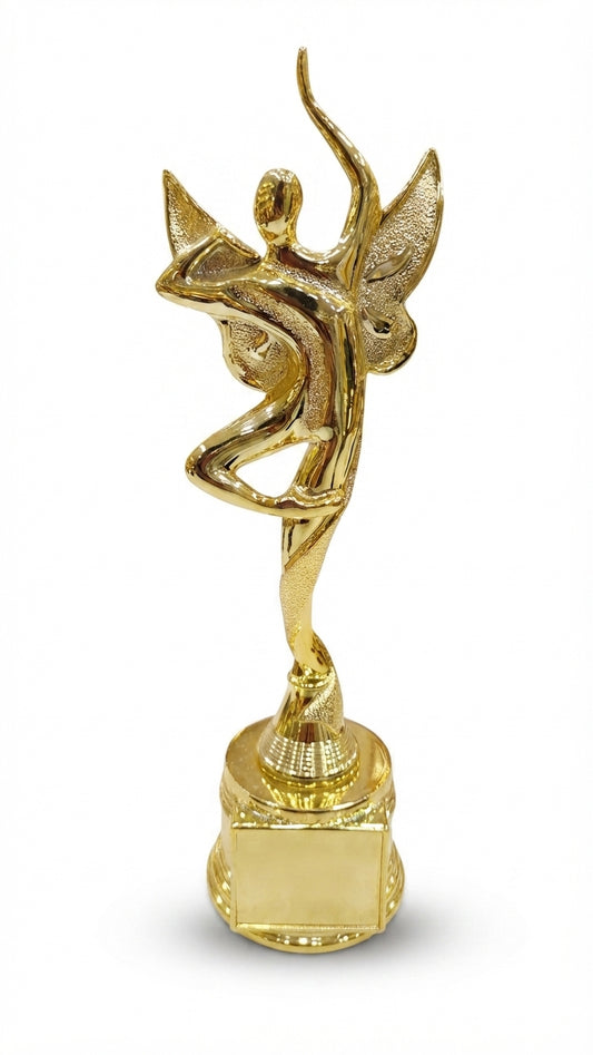 Gold Figure Dance Trophy AM 2 - Premium Recognition Awards - Meru Trophy