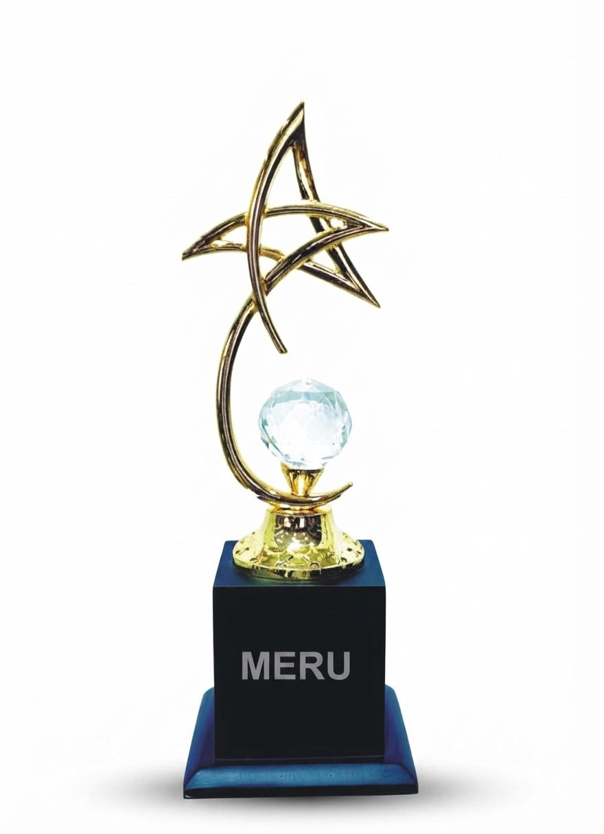 Star Award Trophy Crystal Awards 652 - Meru Trophy