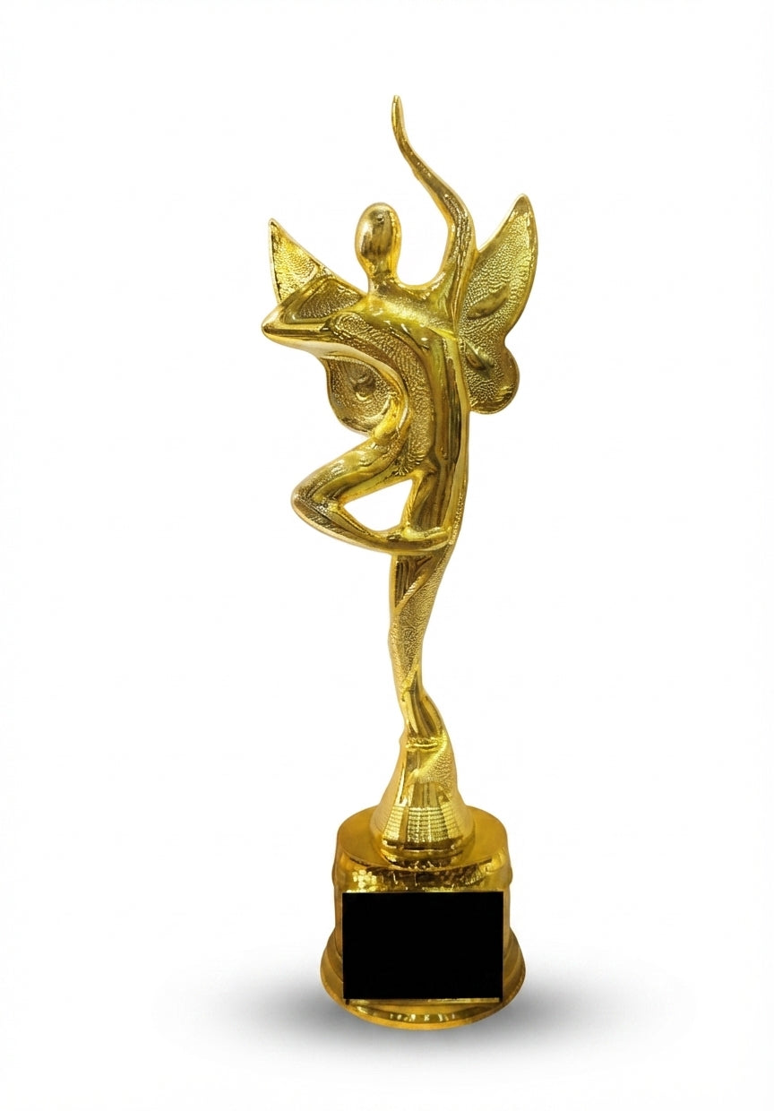 Gold Winged Victory Metal Trophy - Custom Trophy Am 2 - Meru Trophy