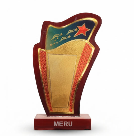 Wooden Trophy Recognition Award - Custom Wooden Mementos 509 - Meru Trophy
