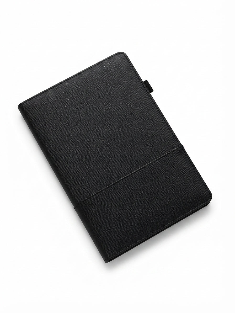 Marble Finish Organiser Diary - Black - Meru Trophy corporate gifting