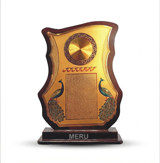 Peacock Wooden Memento Custom Trophy 710 - Meru Trophy