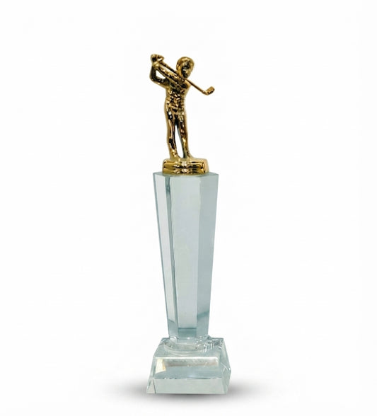 Crystal Golf Trophy Custom Awards CST-107 - Crystal Awards - Meru Trophy