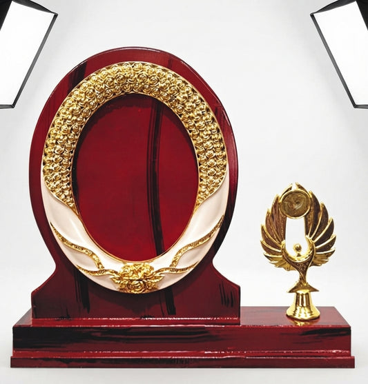 Custom Wooden Trophy Award Memento - Rustic Elegance 3138 - Meru Trophy