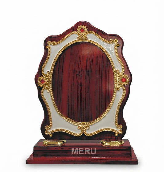 Elegant Wooden Memento Trophy with Gold Detailing 3144 - Meru Trophy