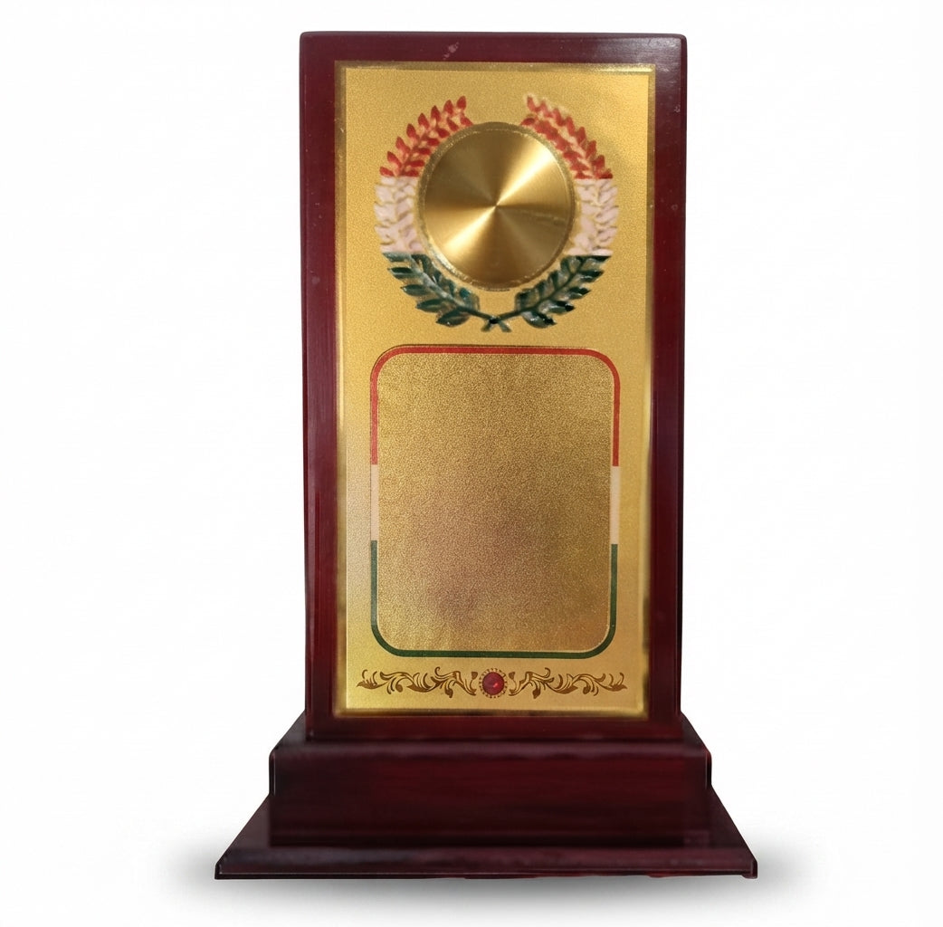 Wooden Memento Award Trophy Custom Corporate Trophy - Custom Trophies 729 - Meru Trophy