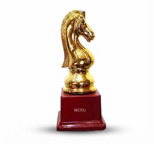 Gold Chess Knight Trophy Award ch 120 - Meru Trophy