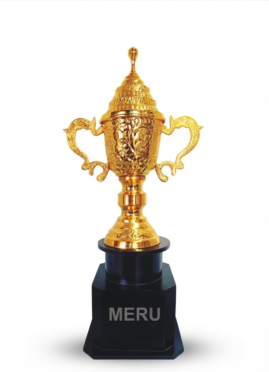 Metal Trophy Gold Metal Award Trophy AS 961 - Meru Trophy