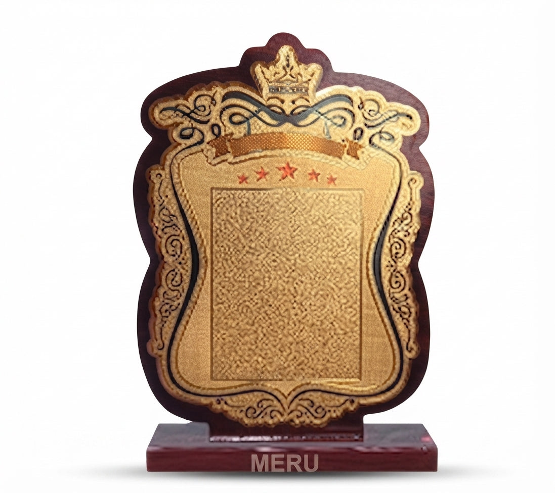 Wooden Recognition Trophy - Custom Awards & Trophies 2546 - Meru Trophy