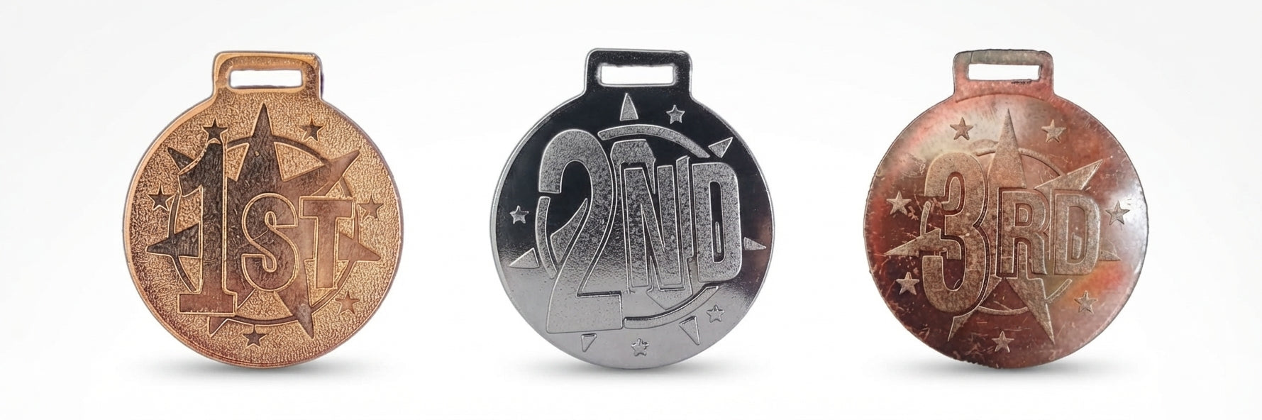 Gold Silver Bronze Medals Trophies1st-2nd-3rd-50-Rs -1 - Athletic Medals & Recognition Awards - Meru Trophy
