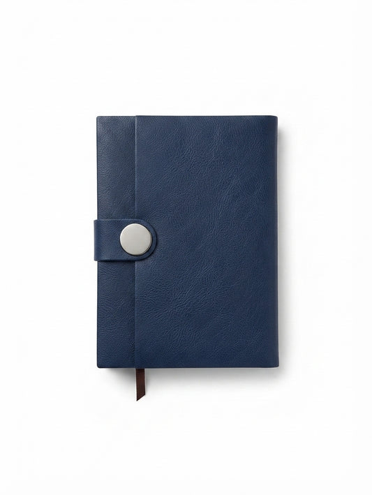 Hard Bound PU Diary with Snap Flap - Navy - Meru Trophy corporate gifting