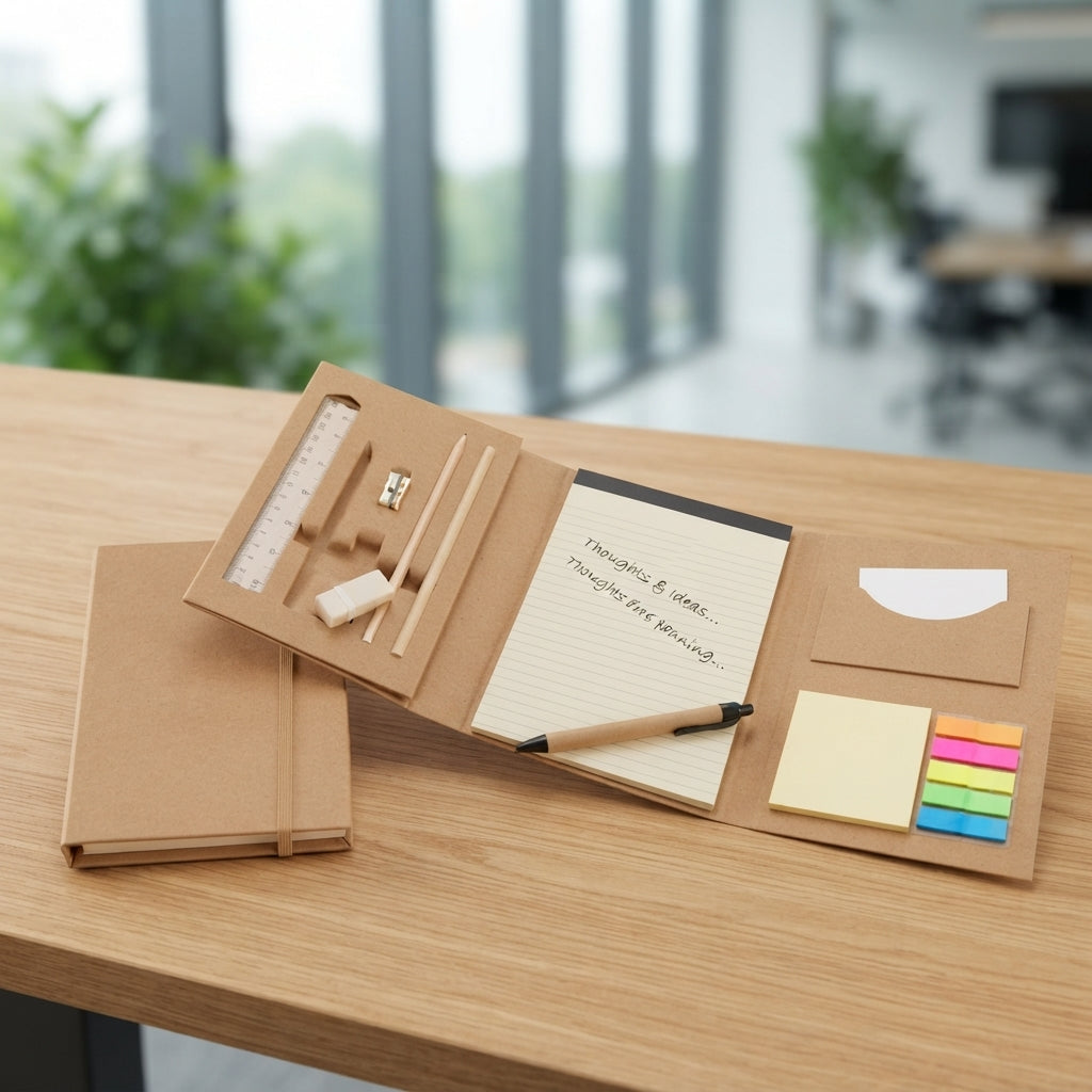 Folding Stationery Organiser Kit - lifestyle - Meru Trophy corporate gifting