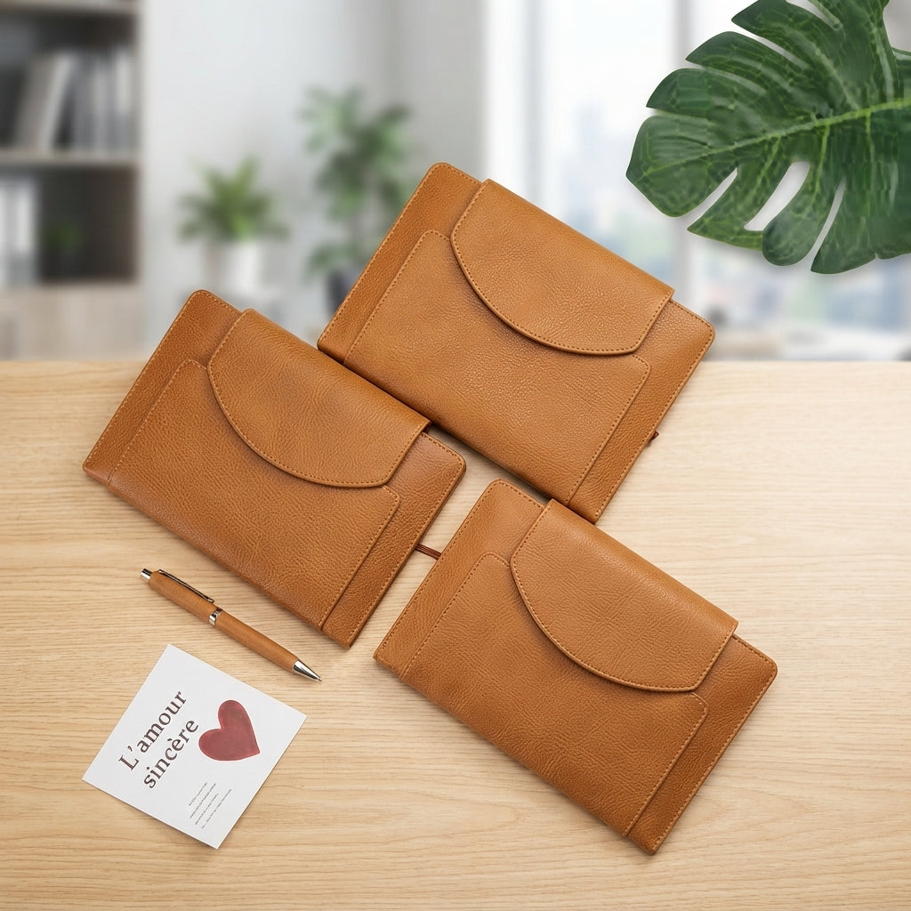 Envelope Flap PU Diary with Elastic - lifestyle - Meru Trophy corporate gifting