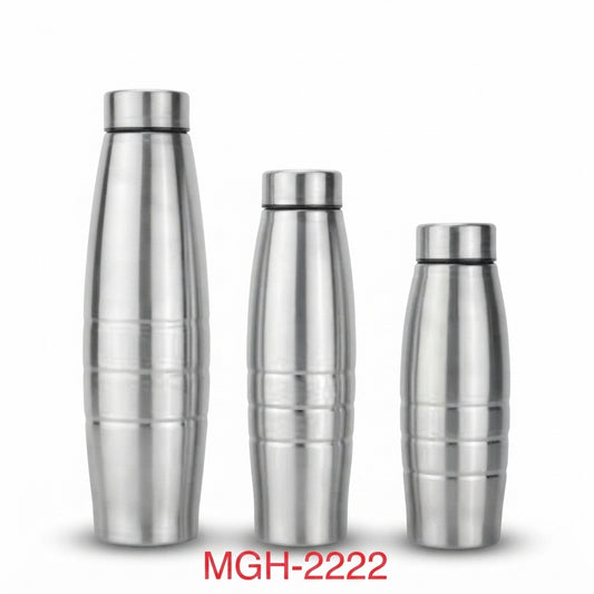 Stainless Steel Water Bottle - Steel - Meru Trophy corporate gifting