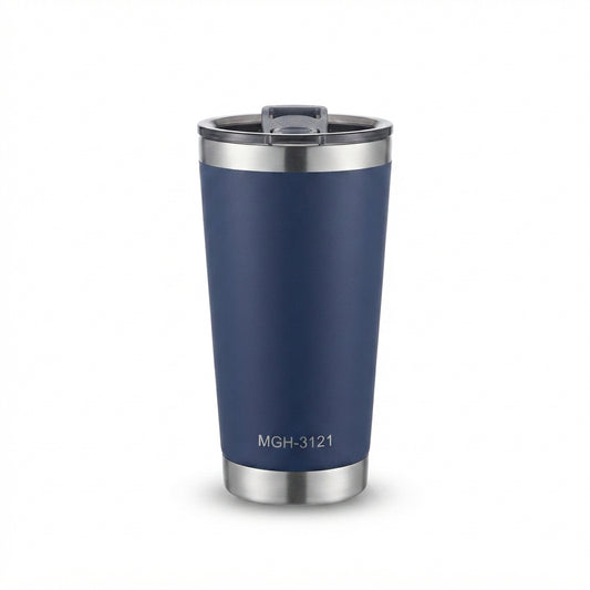 Insulated Pint Tumbler with Slide Lid - Navy - Meru Trophy corporate gifting