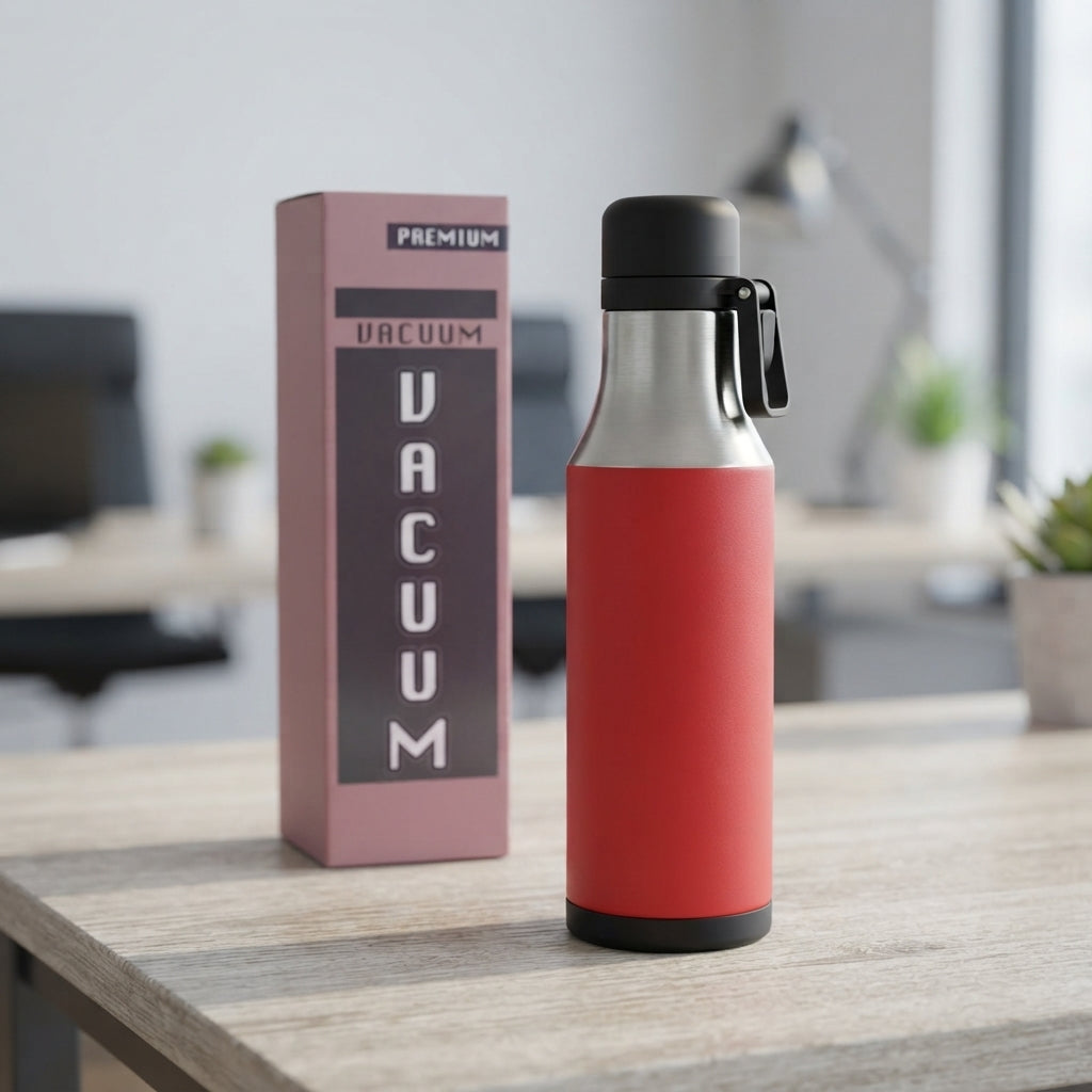 Vacuum Bottle with Clip Handle and Gift Box - lifestyle - Meru Trophy corporate gifting
