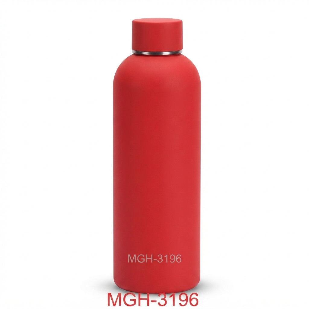 Matte Round Bottle - Red - Meru Trophy corporate gifting