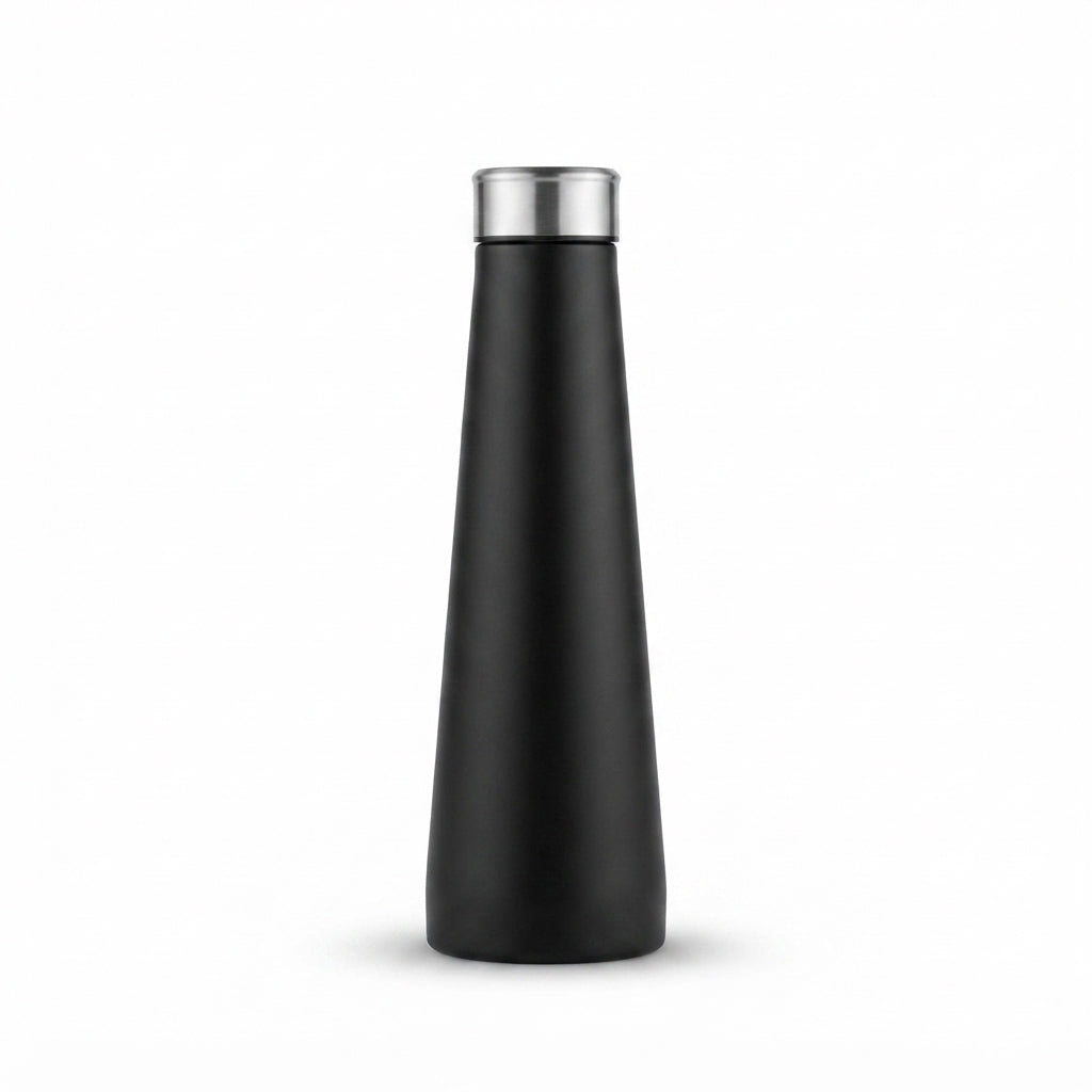 Cone-Shaped Tower Bottle - Black - Meru Trophy corporate gifting