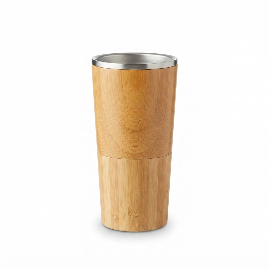 Half-Bamboo Insulated Tumbler 600 ml - Bamboo - Meru Trophy corporate gifting