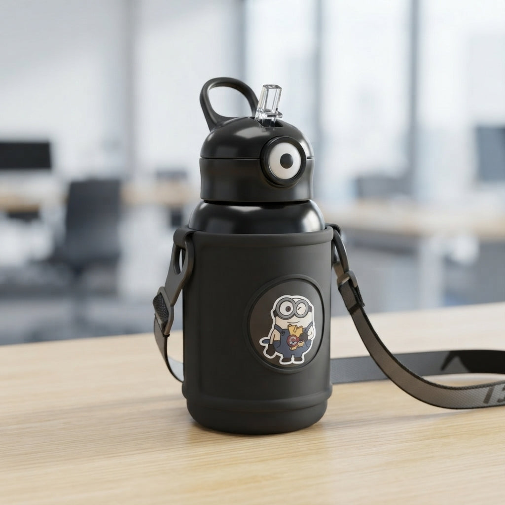 Cartoon Kids Flask with Strap - lifestyle - Meru Trophy corporate gifting