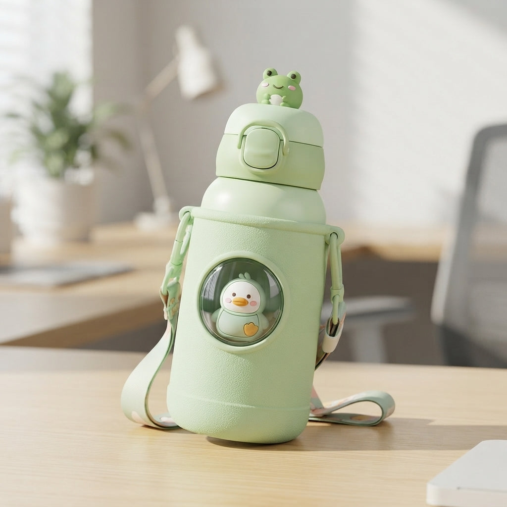 Animal Character Kids Flask with Cup Lid - lifestyle - Meru Trophy corporate gifting