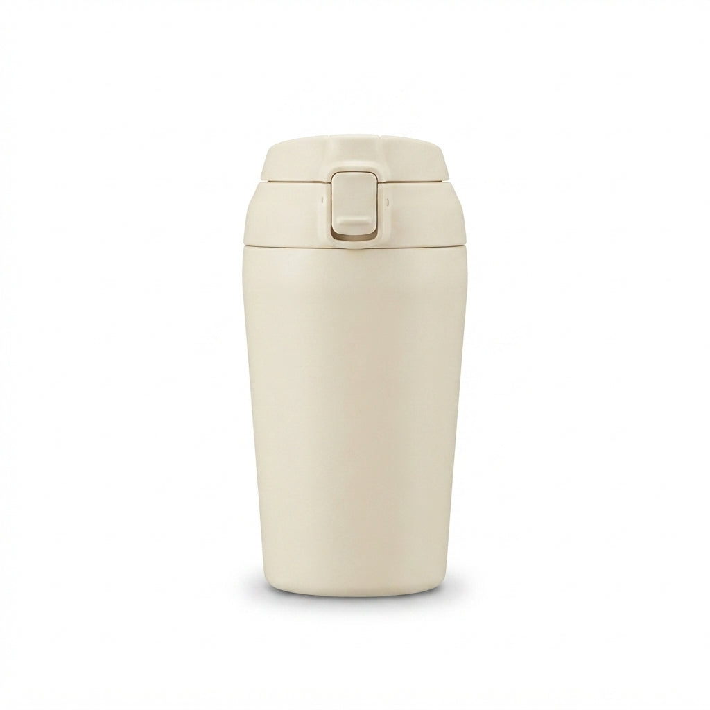 Compact Vacuum Coffee Tumbler - Cream - Meru Trophy corporate gifting