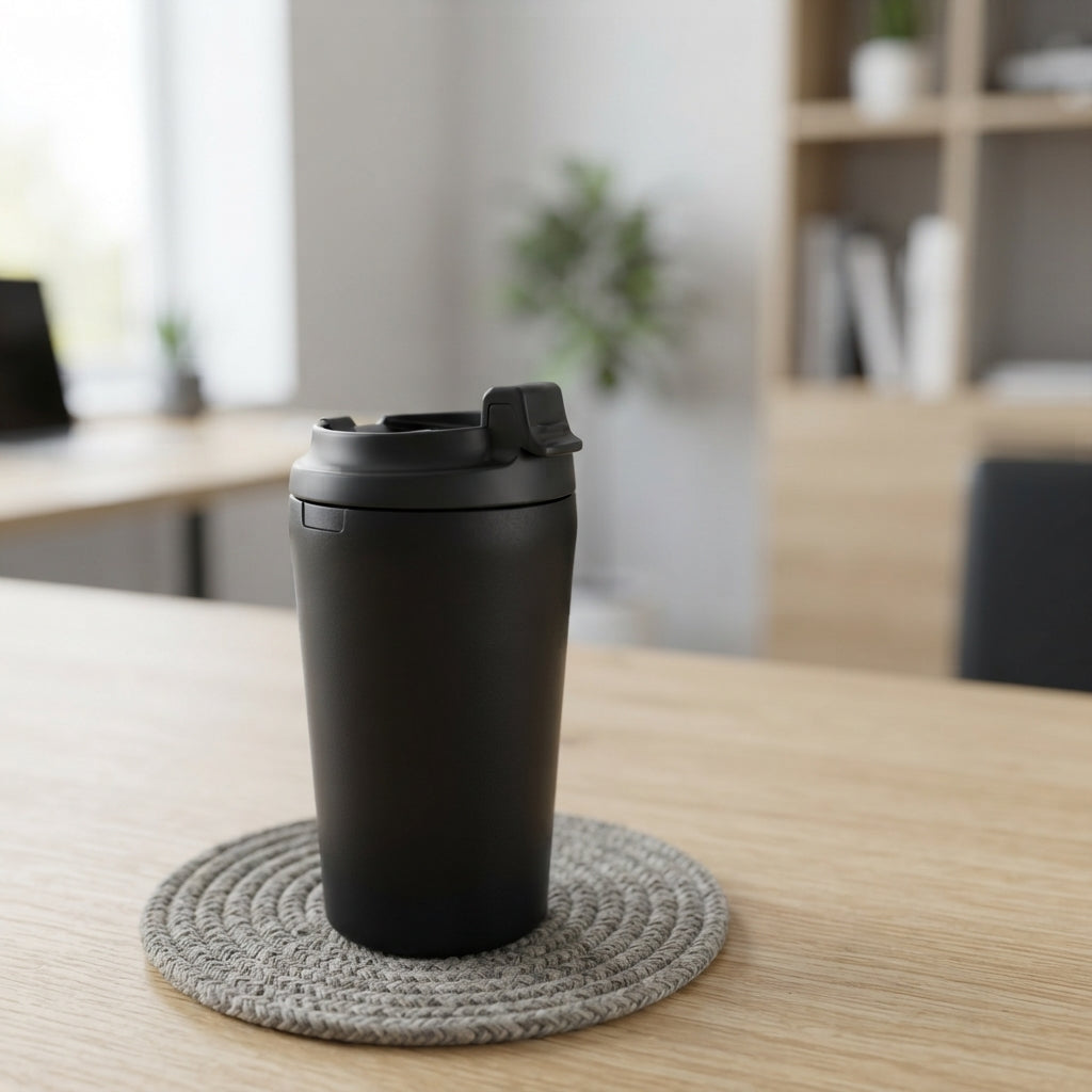 Compact Vacuum Coffee Tumbler - lifestyle - Meru Trophy corporate gifting