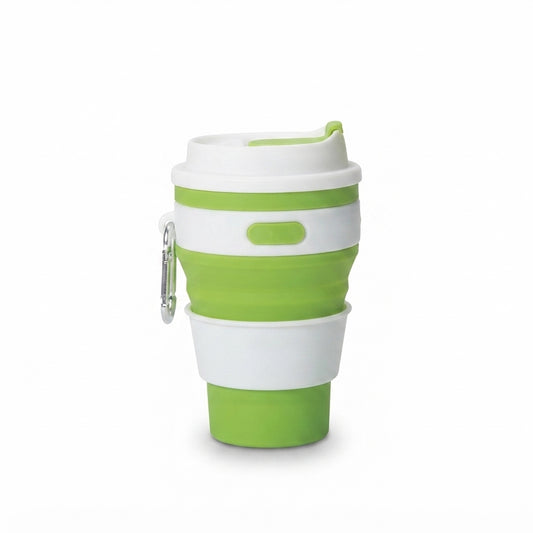 Collapsible Silicone Travel Cup - Green - Meru Trophy corporate gifting