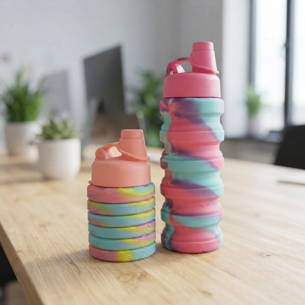 Collapsible Silicone Bottle - lifestyle - Meru Trophy corporate gifting