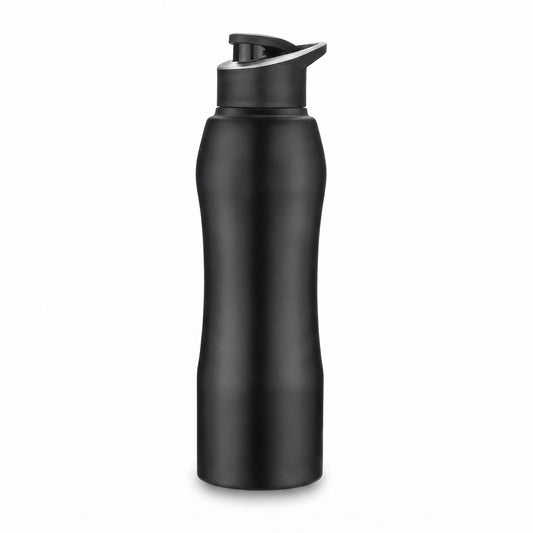 Bend Neck Sipper Bottle - Black - Meru Trophy corporate gifting