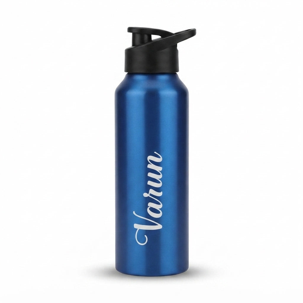 Straight Sipper Sports Bottle - Blue - Meru Trophy corporate gifting