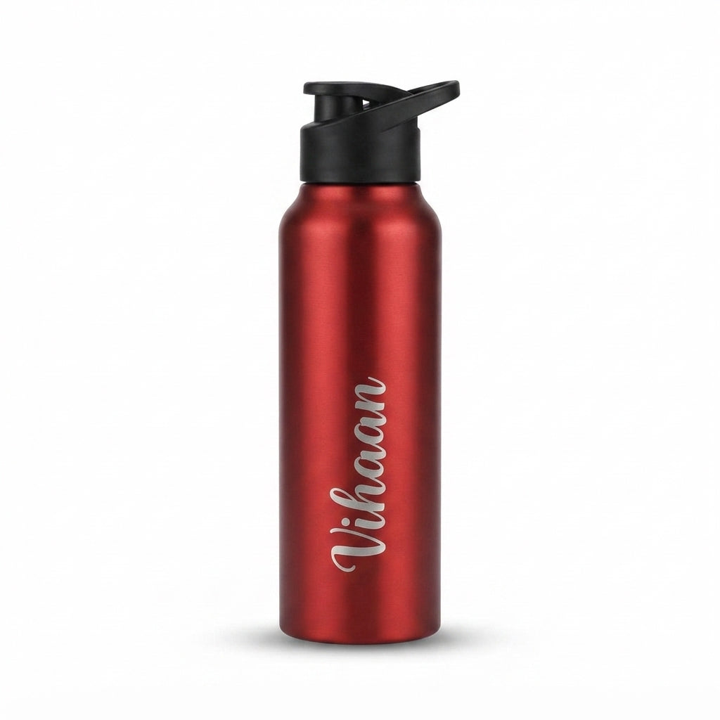 Straight Sipper Sports Bottle - Red - Meru Trophy corporate gifting