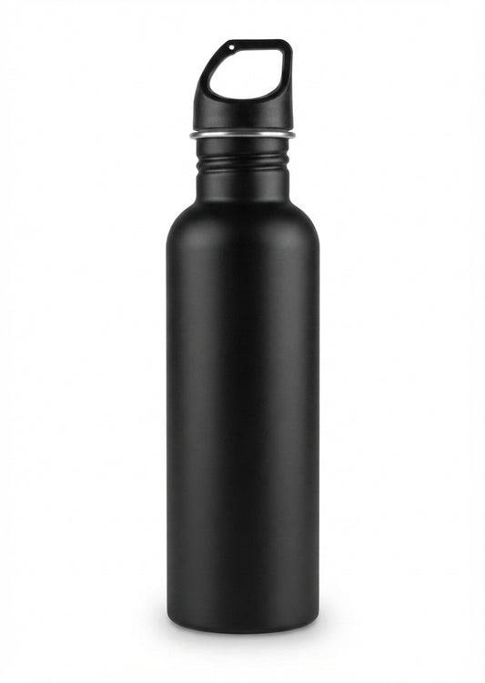 Sports Bottle with Loop Cap - Black - Meru Trophy corporate gifting