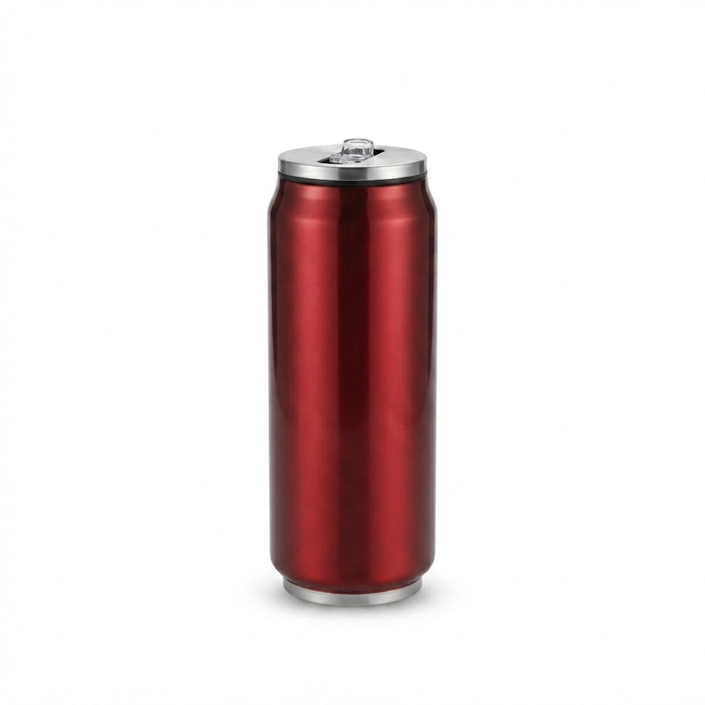 Can-Shaped Steel Bottle - Red - Meru Trophy corporate gifting