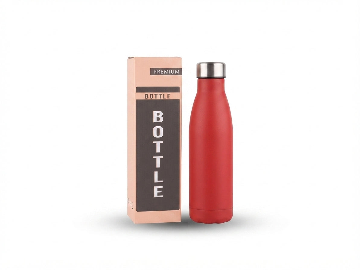 Cola-Shaped Steel Bottle with Gift Box - Red - Meru Trophy corporate gifting