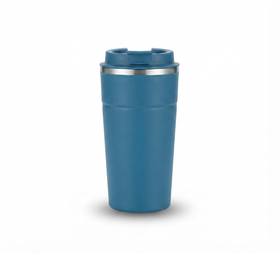 Coffee Tumbler with Flip Lid - Blue - Meru Trophy corporate gifting