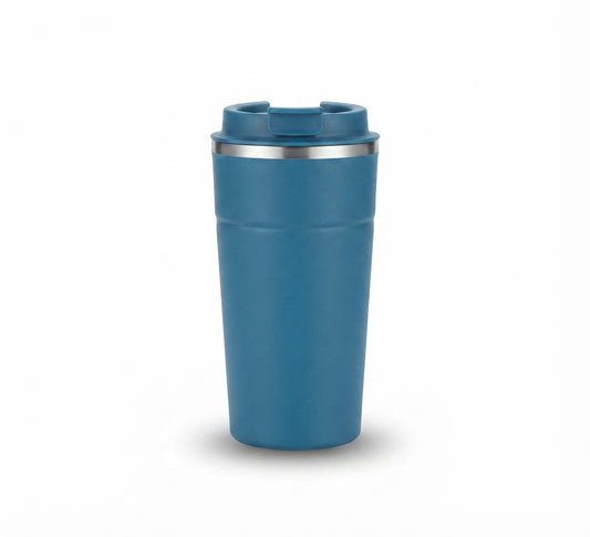Coffee Tumbler with Flip Lid - Blue - Meru Trophy corporate gifting