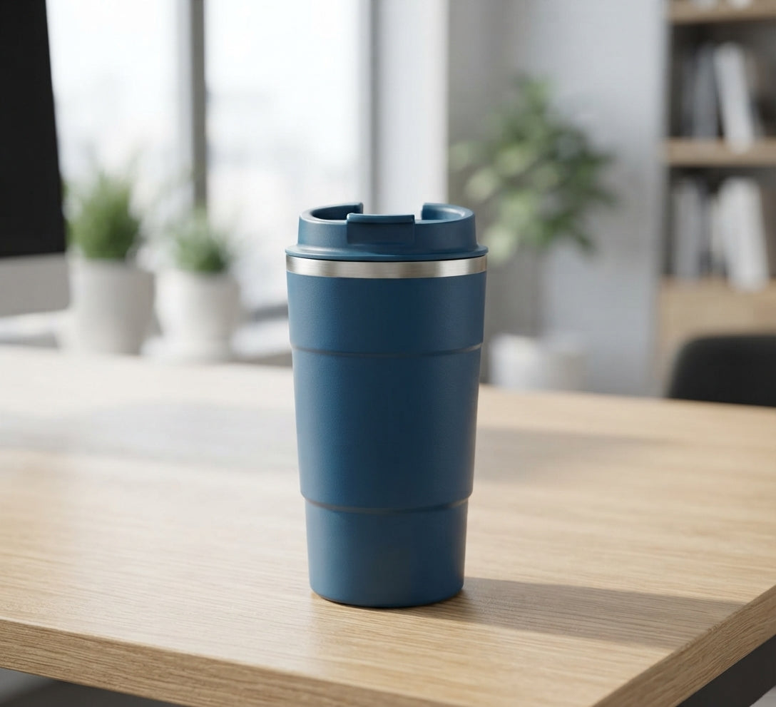 Coffee Tumbler with Flip Lid - lifestyle - Meru Trophy corporate gifting