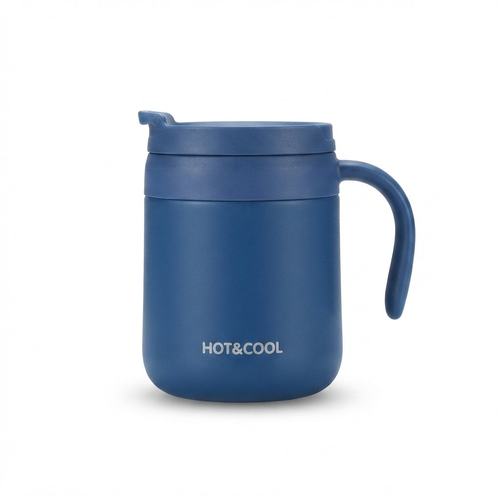 Travel Mug with Handle and Gift Box - Blue - Meru Trophy corporate gifting