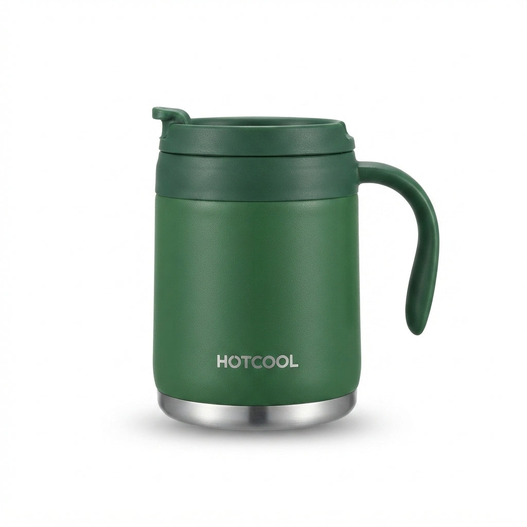 Travel Mug with Handle and Gift Box - Green - Meru Trophy corporate gifting