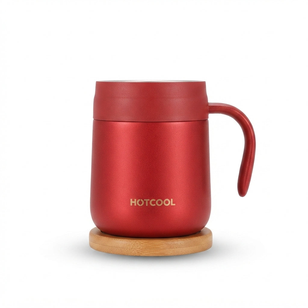 Travel Mug with Handle and Gift Box - Red - Meru Trophy corporate gifting