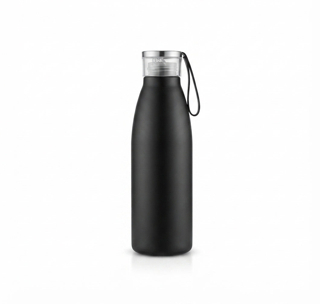 Cola-Shaped Aluminium Bottle - Black - Meru Trophy corporate gifting