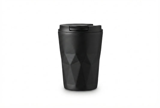 Coffee Tumbler with Press Lid - Black - Meru Trophy corporate gifting