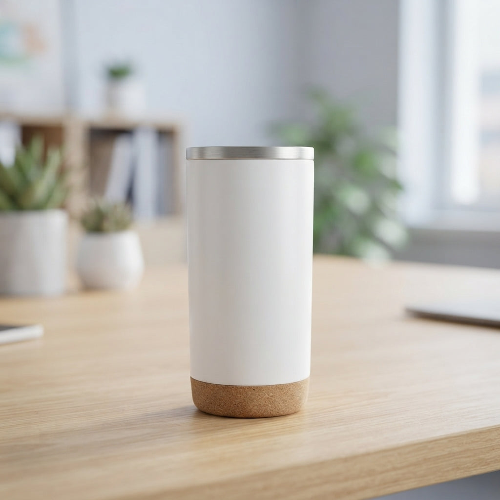 Cork Base Insulated Tumbler - lifestyle - Meru Trophy corporate gifting