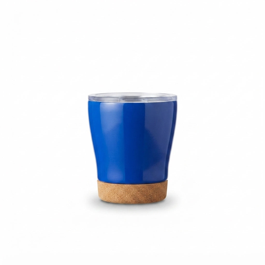 Cork Base Lowball Tumbler - Blue - Meru Trophy corporate gifting