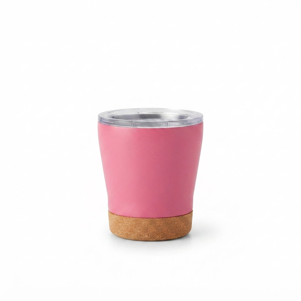 Cork Base Lowball Tumbler - Pink - Meru Trophy corporate gifting