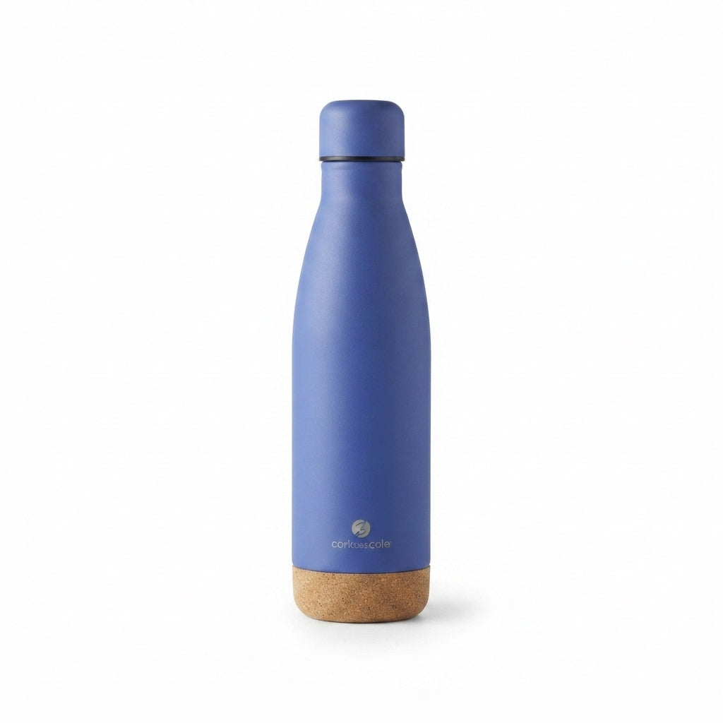 Cork Base Cola-Shaped Bottle - Blue - Meru Trophy corporate gifting