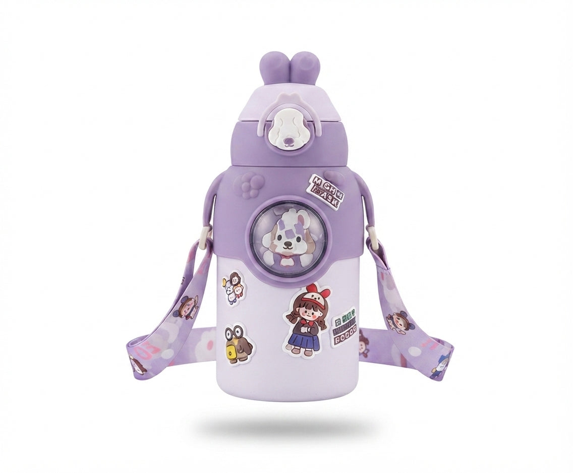 Rabbit Character Kids Flask with Stickers - Purple - Meru Trophy corporate gifting