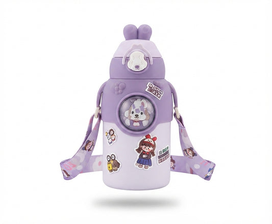 Rabbit Character Kids Flask with Stickers - Purple - Meru Trophy corporate gifting