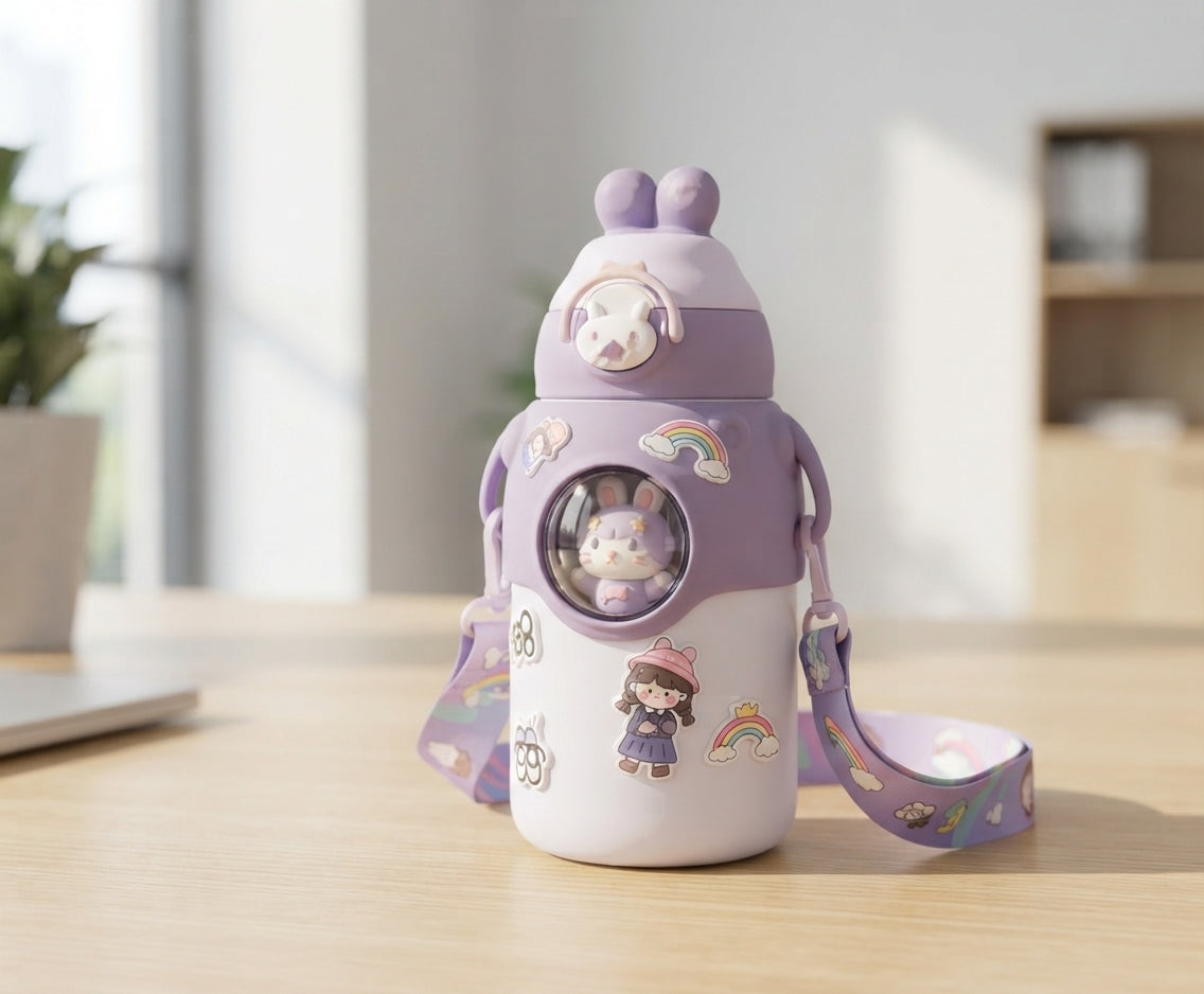 Rabbit Character Kids Flask with Stickers - lifestyle - Meru Trophy corporate gifting